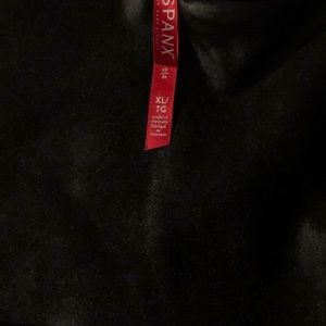 Spanx leather look motorcycle style leggings